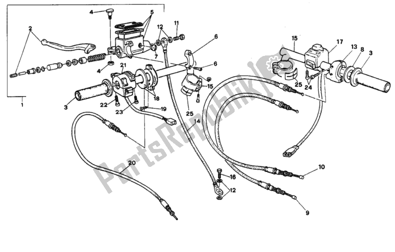 All parts for the Handlebar of the Ducati Supersport 750 SS 1992